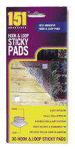 151 Hook & Loop Sticky Pads 36pc 151 Hook & Loop Sticky Pads 36pc
